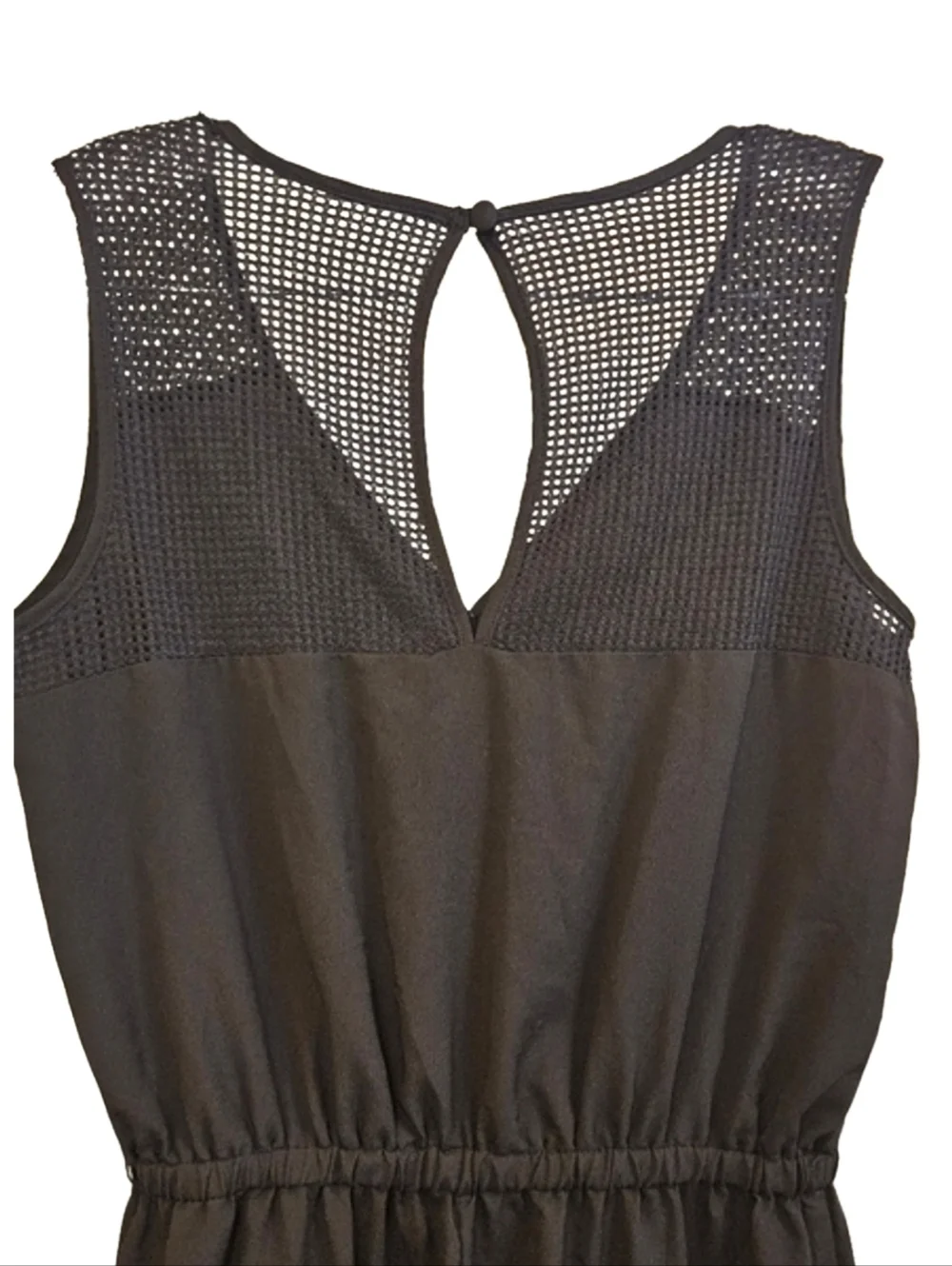 Bisou Bisou Michele Bohbot Black Jogger Jumpsuit Size XS Mesh AJ-1987
